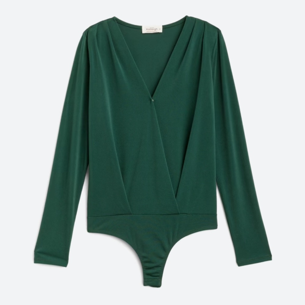 Kaileigh Green Long Sleeve Bodysuit | Stitch Fix